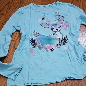 Blue Deer Graphic Kids Shirt